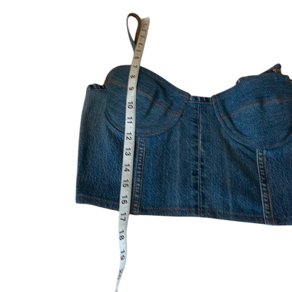 RE/DONE Revolve X Levi’s Vintage Reworked Denim Bustier Corset Top, M - Picture 7 of 9